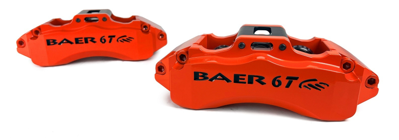 Jeep Wrangler JK Brake Kit - Front - Baer Brakes - 6T Caliper + Slotted Rotors - Hugger Orange - `07-`18